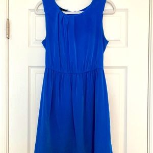 BCX royal blue tank top style casual dress with buttons